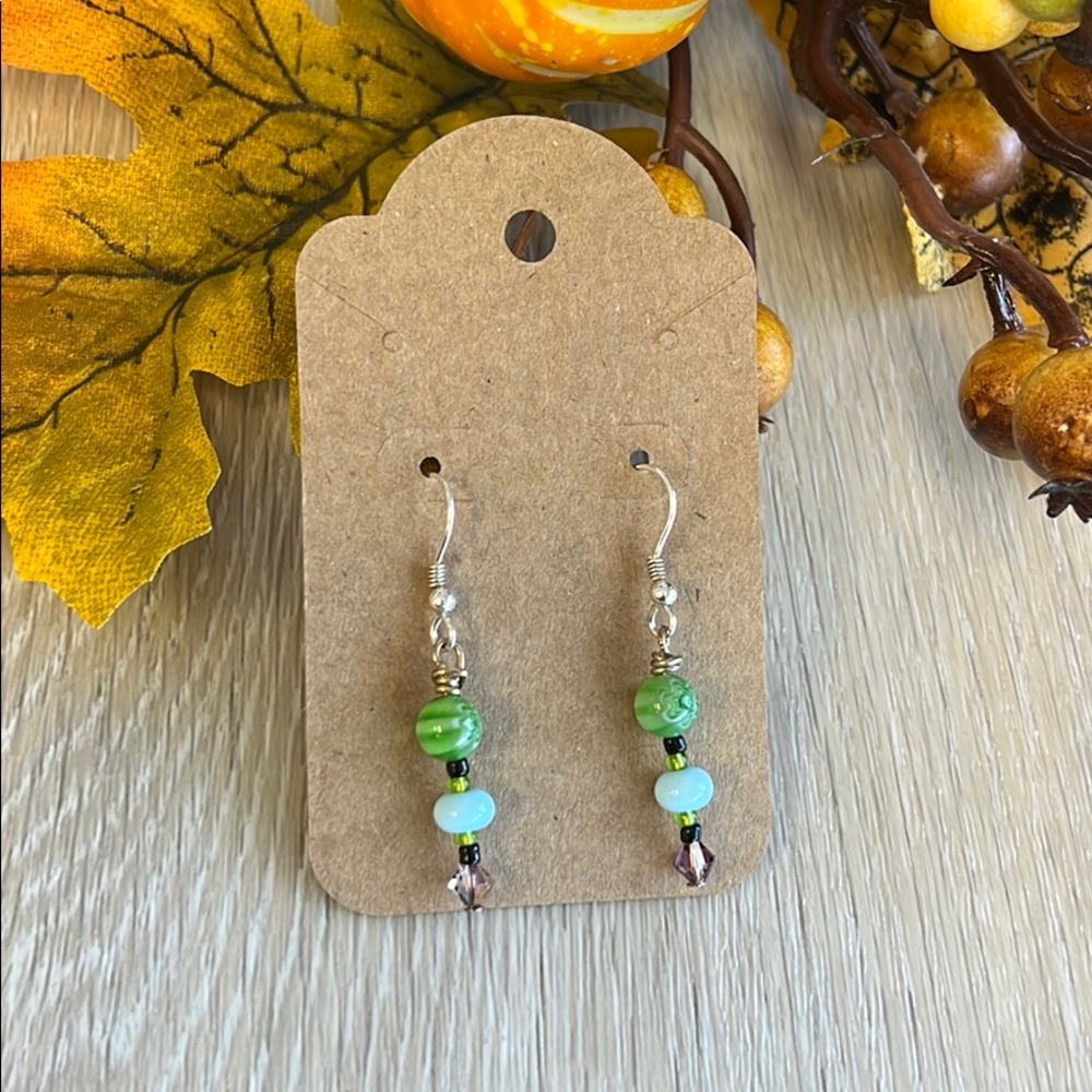 Venetian glass bead earrings